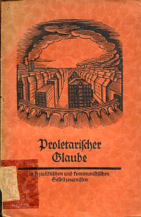 Proletarischer Glaube. (Umschlag)