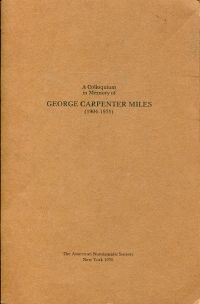 A colloquium in memory of George Carpenter Miles (1904-1975). (Umschlag)