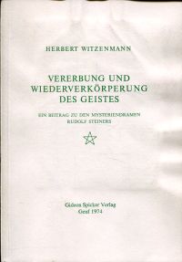Witzenmann, Vererbung und Wiederverkörperung des Geistes. (Umschlag)