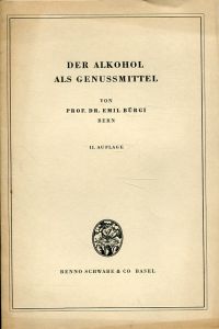 Bürgi, Der Alkohol als Genussmittel. (Umschlag)