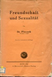 Placzek, Freundschaft und Sexualität (Umschlag)