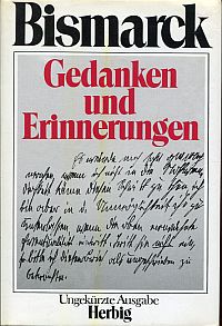 Bismarck, Gedanken und Erinnerungen. (Umschlag)