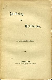 Samson-Himmelstjerna, Zollkrieg und Weltfriede. (Umschlag)