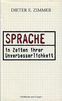 Zimmer, Sprache in Zeiten ihrer Unverbesserlichkeit. (Umschlag)