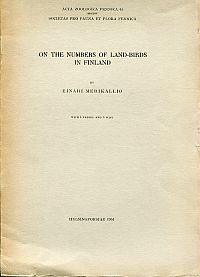 Merikallio, On the Numbers of landbirds in Finland. (Umschlag)