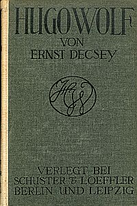 Decsey, Hugo Wolf. (Umschlag)