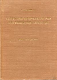 Schmitt, Stoff- und Motivgeschichte der deutschen Literatur. (Umschlag)