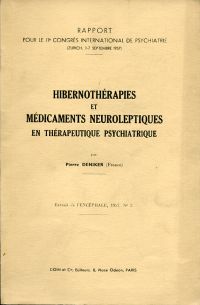 Deniker, Hibernothérapies et médicaments neuroleptiques en thérapeutique psychia (Umschlag)