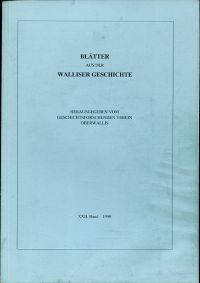 Blätter aus der Walliser Geschichte, 22. Band (1990) (Umschlag)