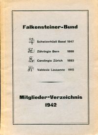 Hadorn, Geographisches Mitgliederverzeichnis des Falkensteiner-Bundes und 3. Nac (Umschlag)