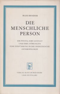 Binder, Die menschliche Person. (Umschlag)