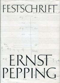 Poos, Festschrift Ernst Pepping. (Umschlag)
