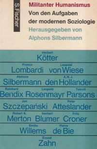 Silbermann, Militanter Humanismus. (Umschlag)