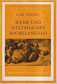 De Tolnay, Werk und Weltbild des Michelangelo. (Umschlag)