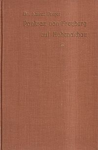 Preger, Pankraz von Freyberg auf Hohenaschau. (Umschlag)