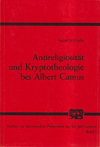 Di Méglio, Antireligiosität und Kryptotheologie bei Albert Camus. (Umschlag)