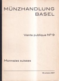 Münzhandlung Basel. Vente publique No.9 Collection de feu J. Duval-Plantamour Ge (Umschlag)