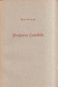 Bertram, Prosperos Heimkehr. (Umschlag)