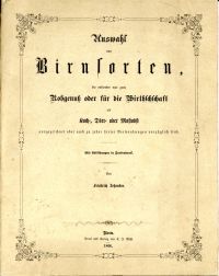 Zehender, Auswahl von Birnsorten, die entweder nur zum Rohgenuss oder für die Wi (Umschlag)